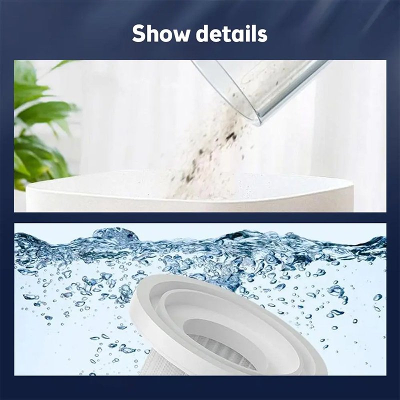 2 In 1 Mini Portable USB Rechargeable Strong Suction Wireless Electric Handheld Vacuum Cleaner For Car Home Office Wet And Dry