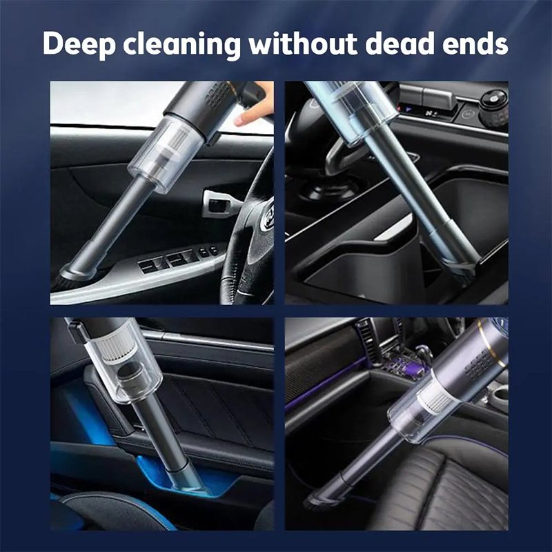 2 In 1 Mini Portable USB Rechargeable Strong Suction Wireless Electric Handheld Vacuum Cleaner For Car Home Office Wet And Dry
