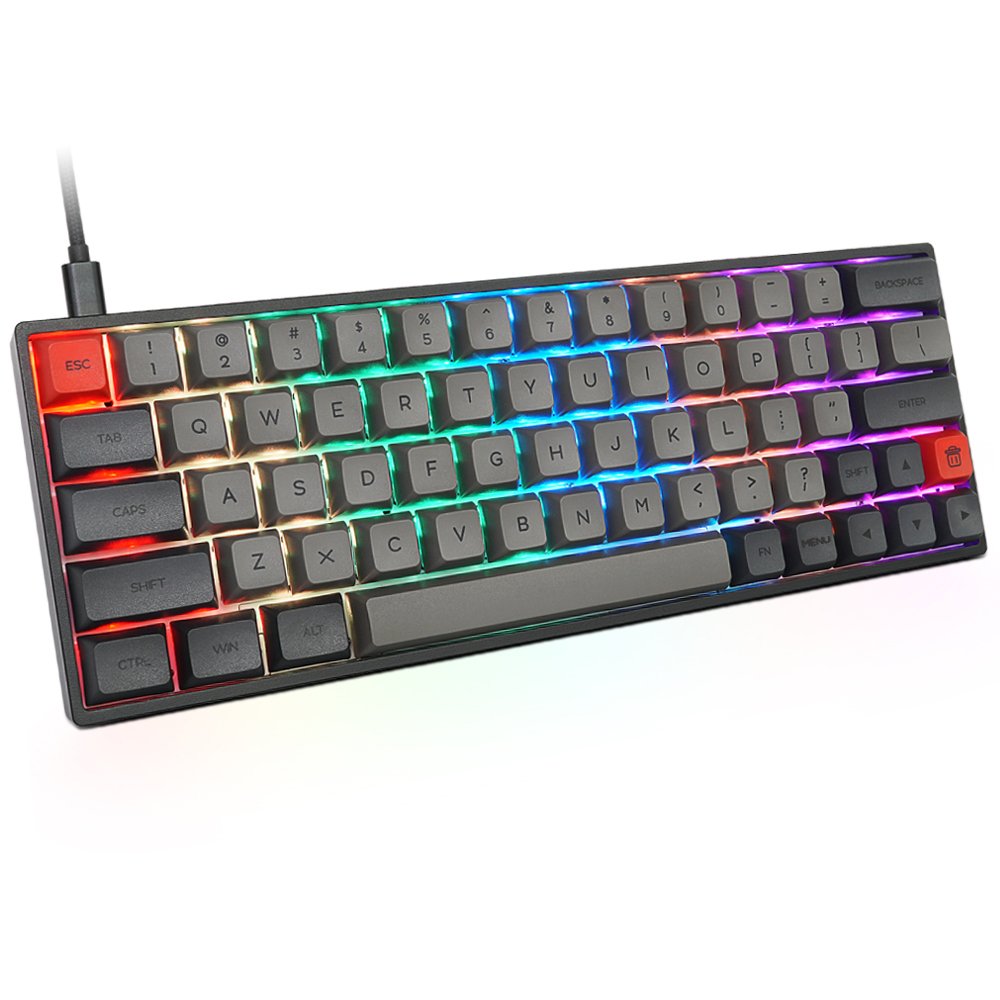 Skyloong hotsale SK64 gk64 dye-sub PBT keycaps gateron optical switch hotswap gaming mechanical keyboard