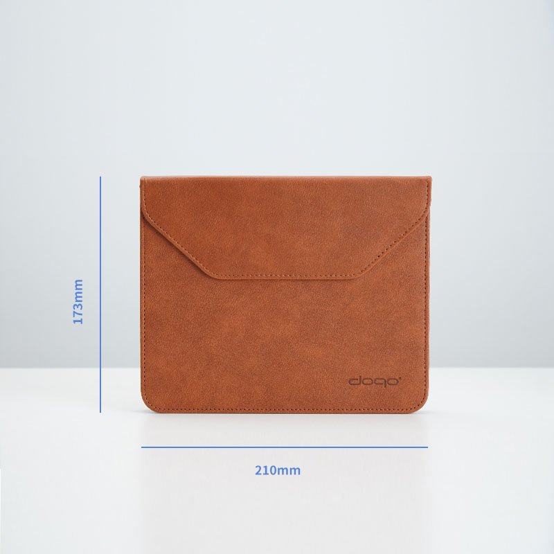 Storage bag made of PU leather material and plush lining can accommodate magic keyboard and tablet together