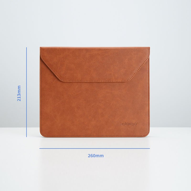 Storage bag made of PU leather material and plush lining can accommodate magic keyboard and tablet together