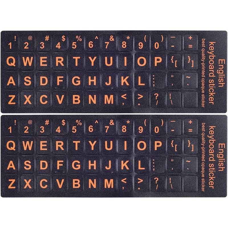 Waterproof decorative logo sticker custom print sheet luminous keyboard stickers russian english azerty for laptop computer