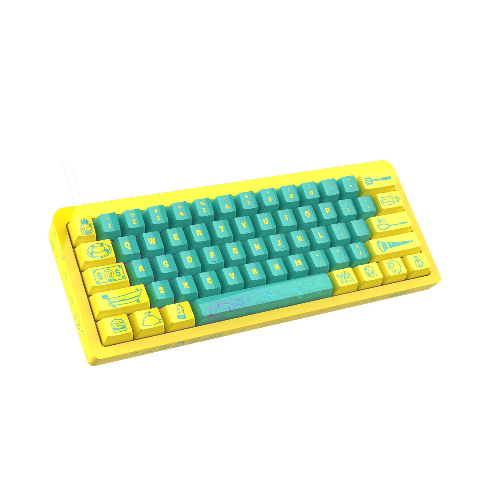 TOPSTYLE TKB-K1Y Wired Gaming keyboard Computer keyboard RGB Mini 61 keys full key no punch mechanical gaming keyboard