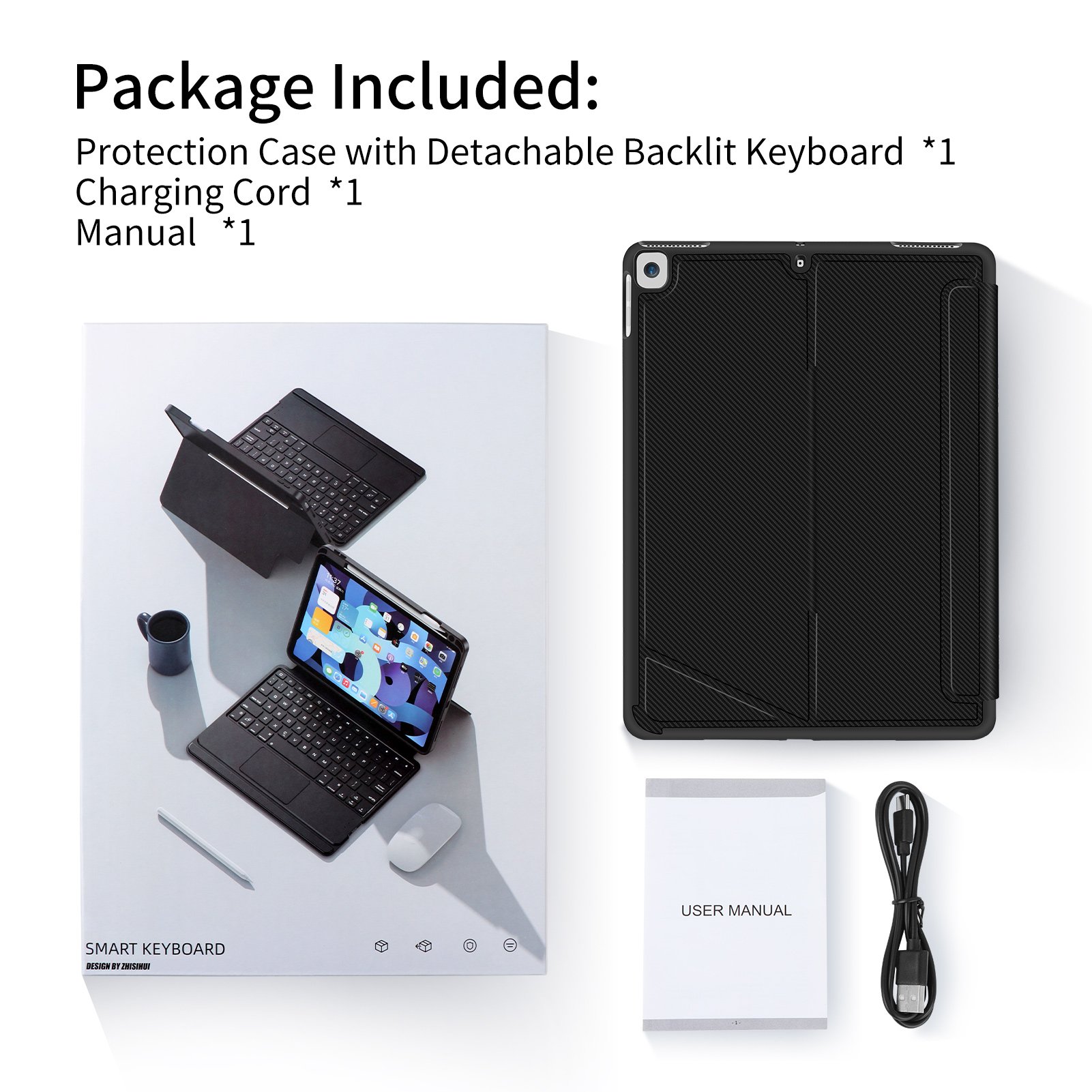2024 Detachable Keyboard for iPad 10.9 Air 4/5 with Touchpad Tablet Case 10.2 2019/2020/2021 mini6 12.9 13 air 6 11 inch Cover