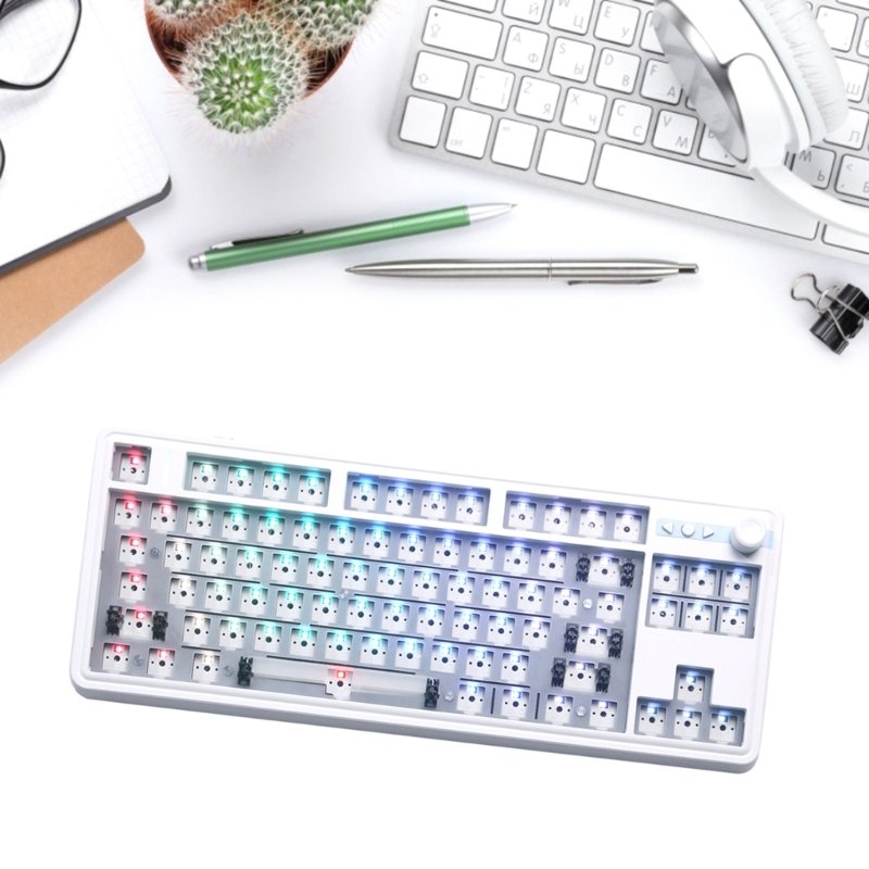 LS01 Customizable Keyboard Kit 5.0/2.4G/TypeC Improved Productivity Hot swappable Easy Switches Replacement
