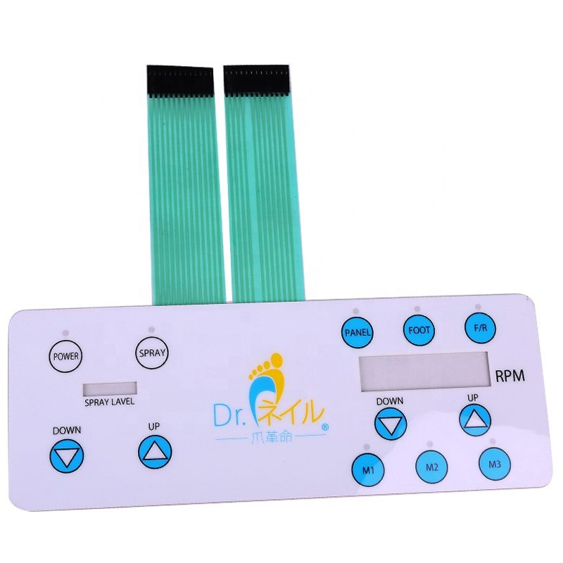 IP68 UV Resistant Custom Home Appliance Control Graphic Overlay Switch Button Film Keyboard