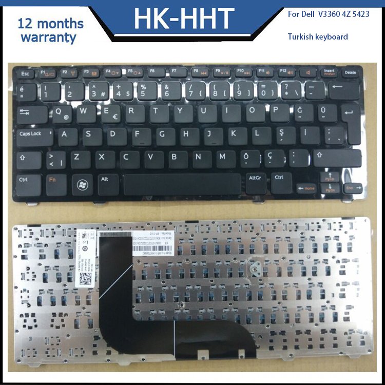 HHT notebook keyboard manufacturers For dell V3360 14Z 5423 TR Turkish layout keyboard