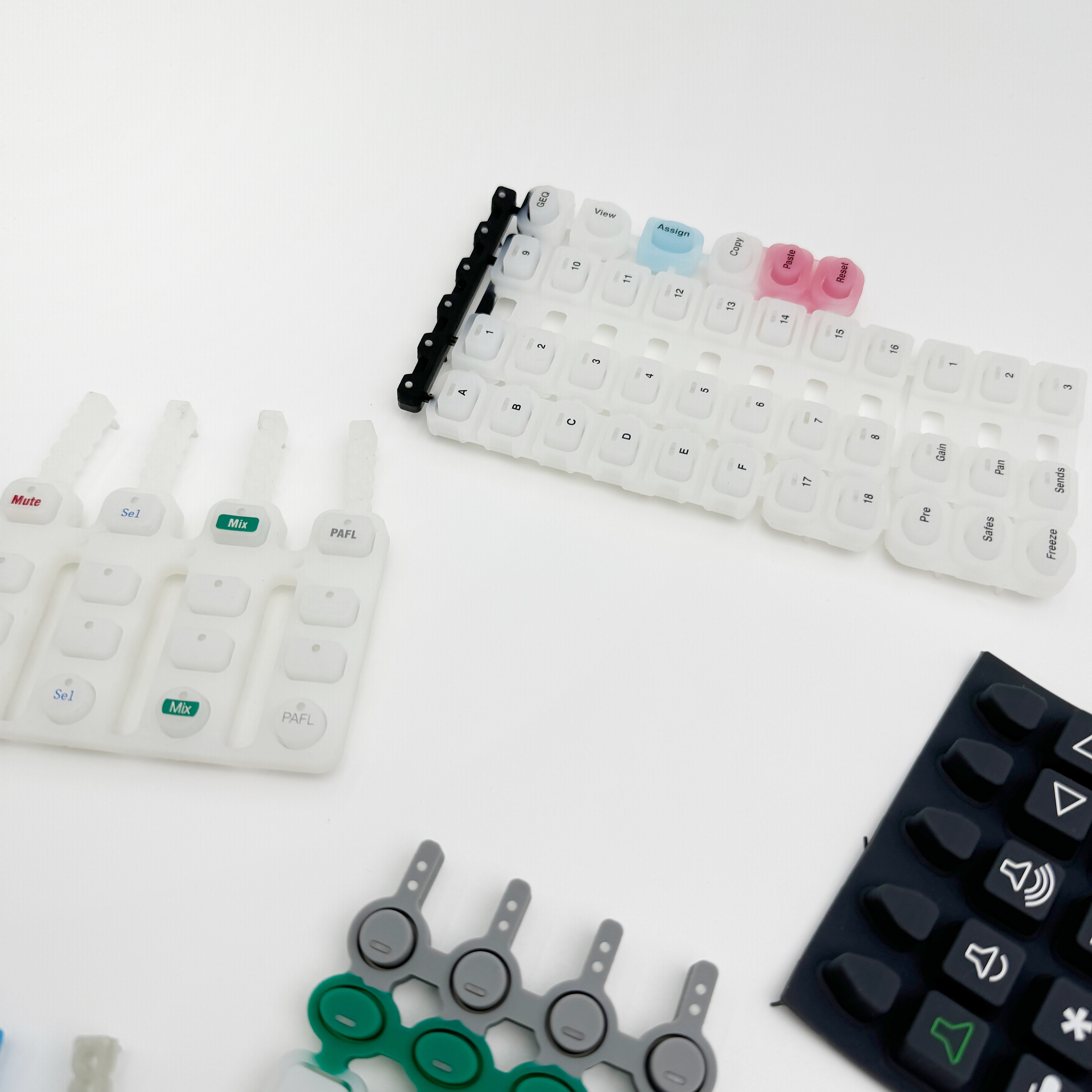 OEM ODM.Professional custom silicone products, parts, buttons and keypads custom LOGO color and size molding mould processing