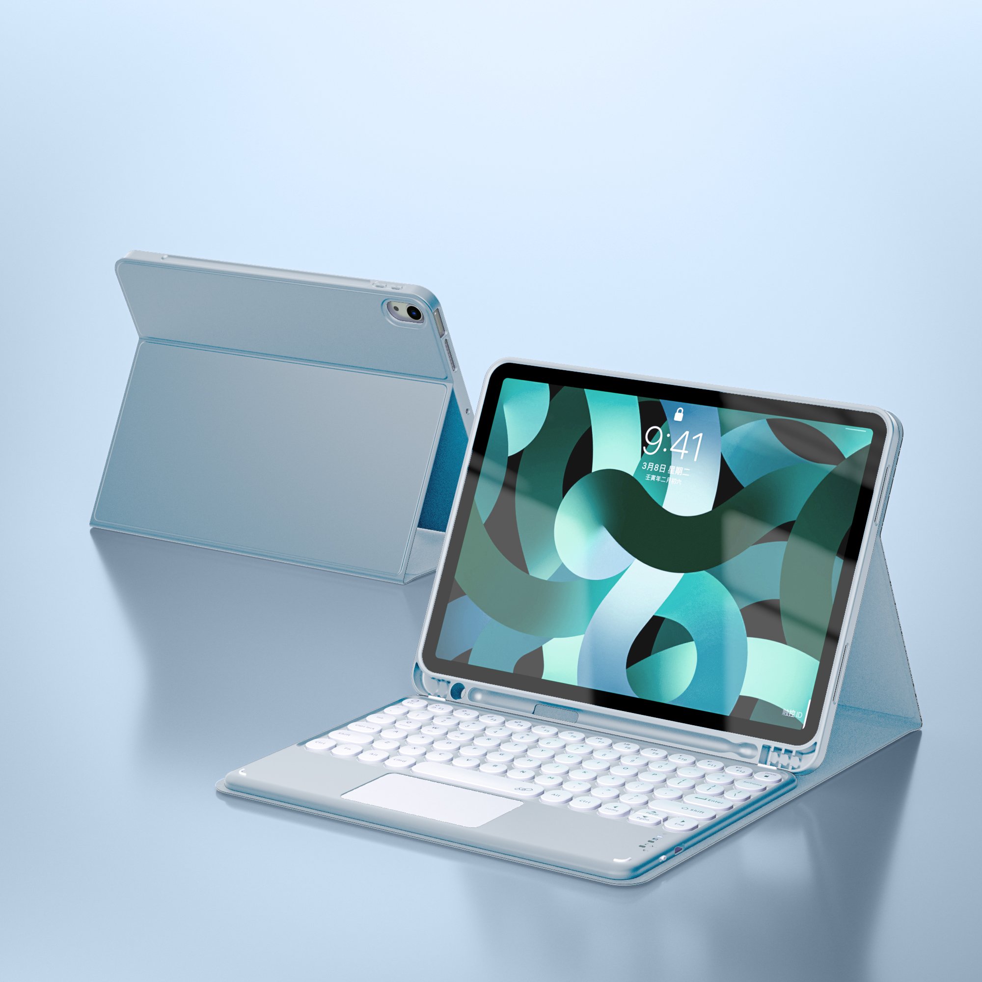 Popular Selling Wireless Magnetic Keyboard Case With Back Light Tablet Cover For iPad Air 4 Mini 6 Pro 11 2021/10.2/10.9/9.7
