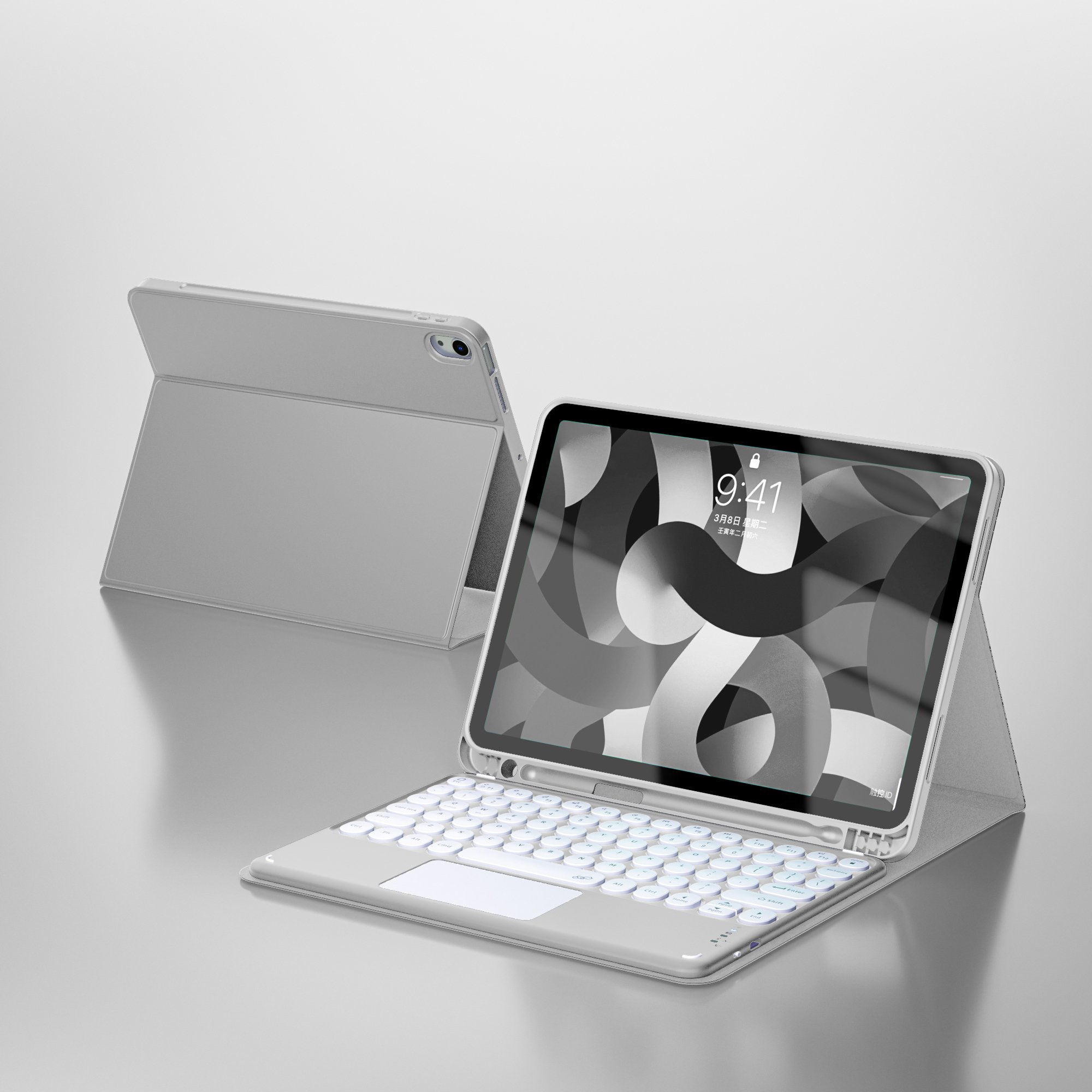 Popular Selling Wireless Magnetic Keyboard Case With Back Light Tablet Cover For iPad Air 4 Mini 6 Pro 11 2021/10.2/10.9/9.7