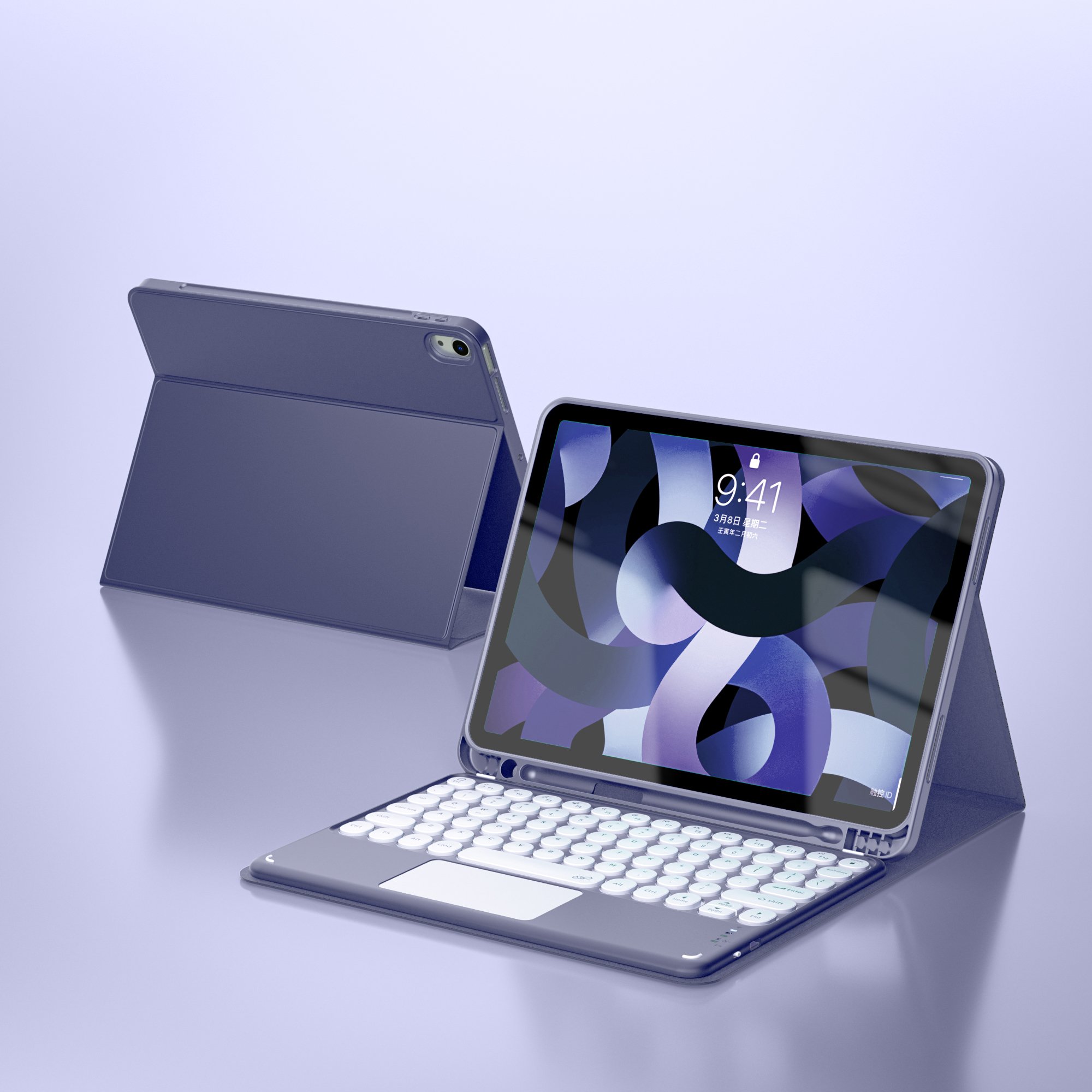 Popular Selling Wireless Magnetic Keyboard Case With Back Light Tablet Cover For iPad Air 4 Mini 6 Pro 11 2021/10.2/10.9/9.7