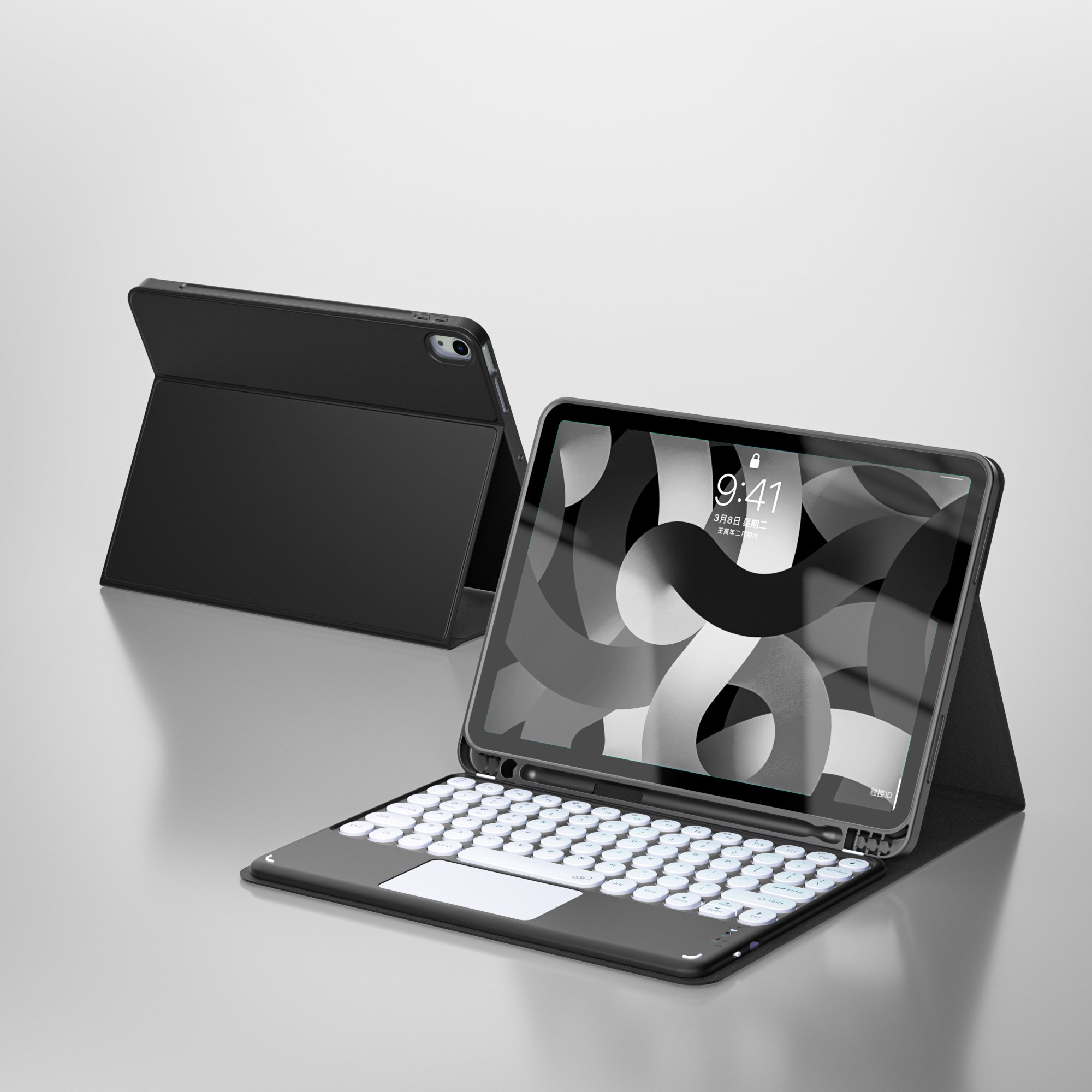 Popular Selling Wireless Magnetic Keyboard Case With Back Light Tablet Cover For iPad Air 4 Mini 6 Pro 11 2021/10.2/10.9/9.7