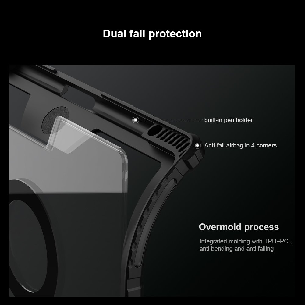 Shockproof tablet case with detachable backlit keyboard for iPad Pro 12.9 2020/2021/2022