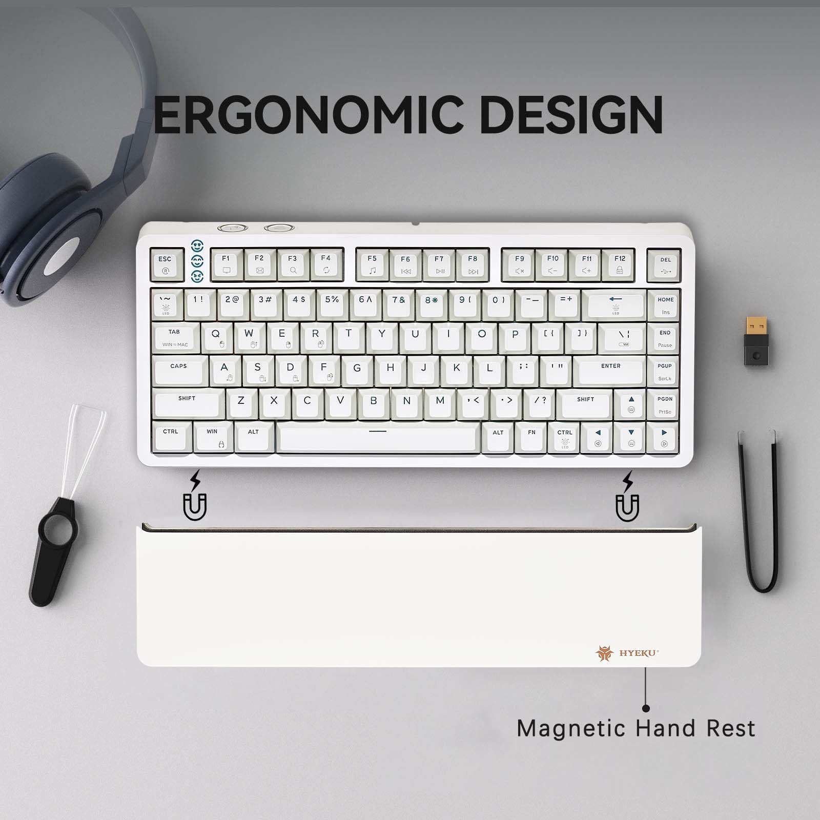 2023 New Fashion Wireless Gaming RGB Keyboard RGB Backlit Custom 82 keys Optical Mini Mechanical Keyboard For Desktop