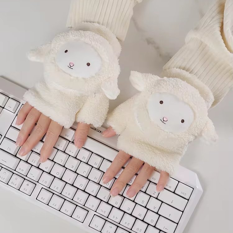 Fashion Knitted Battery Warm Gear Heated Hand Gloves 4000 Ma Portable Reusable Keyboard Touch Hand Warmer With Battery Pack