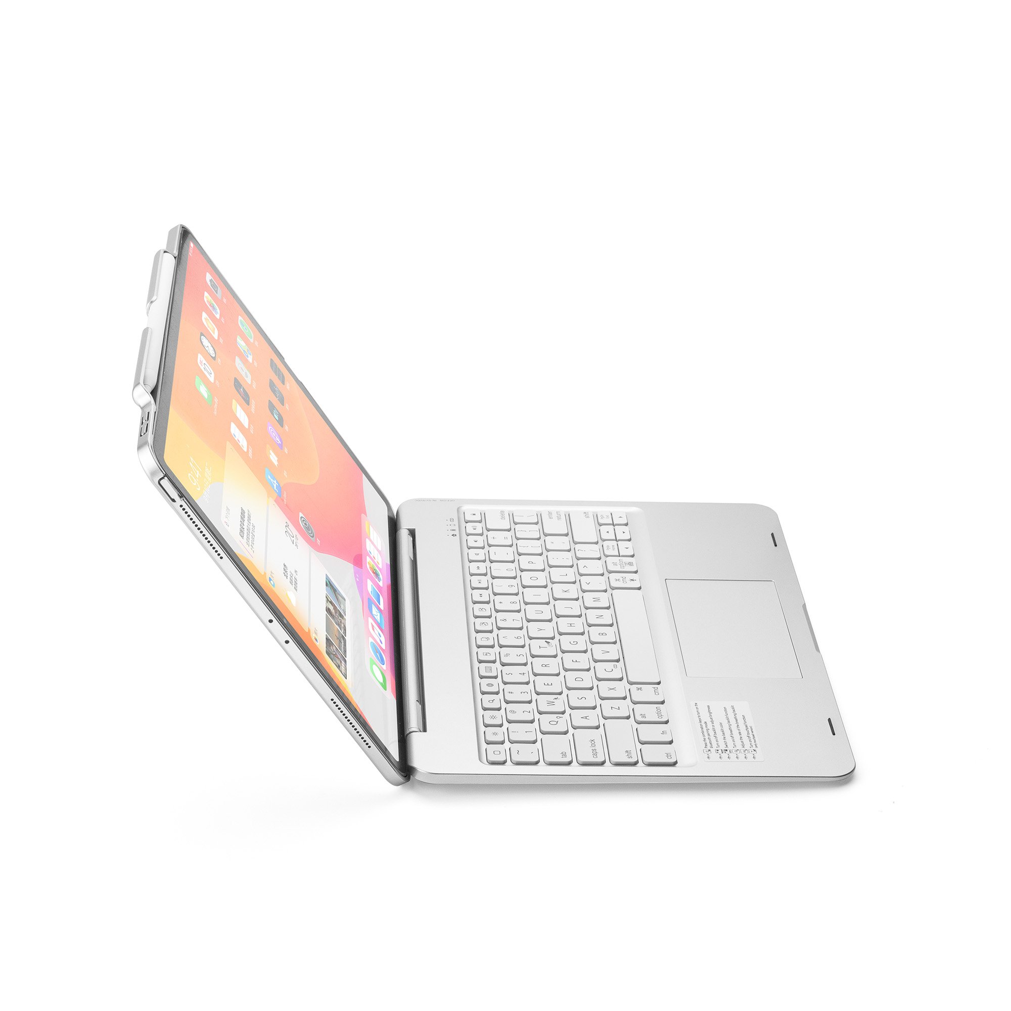 For ipad pro 12.9 2018/2020 one - piece keyboard cover touchpad BT Wireless keyboard case with backlight and pen slot