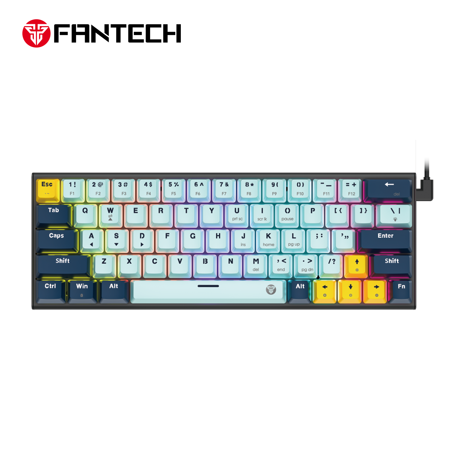 FANTECH MK874v2 ATOM63 High-Quality Materials Enhanced Typing Comfort Wide Compatibility Mechanical Keyboard