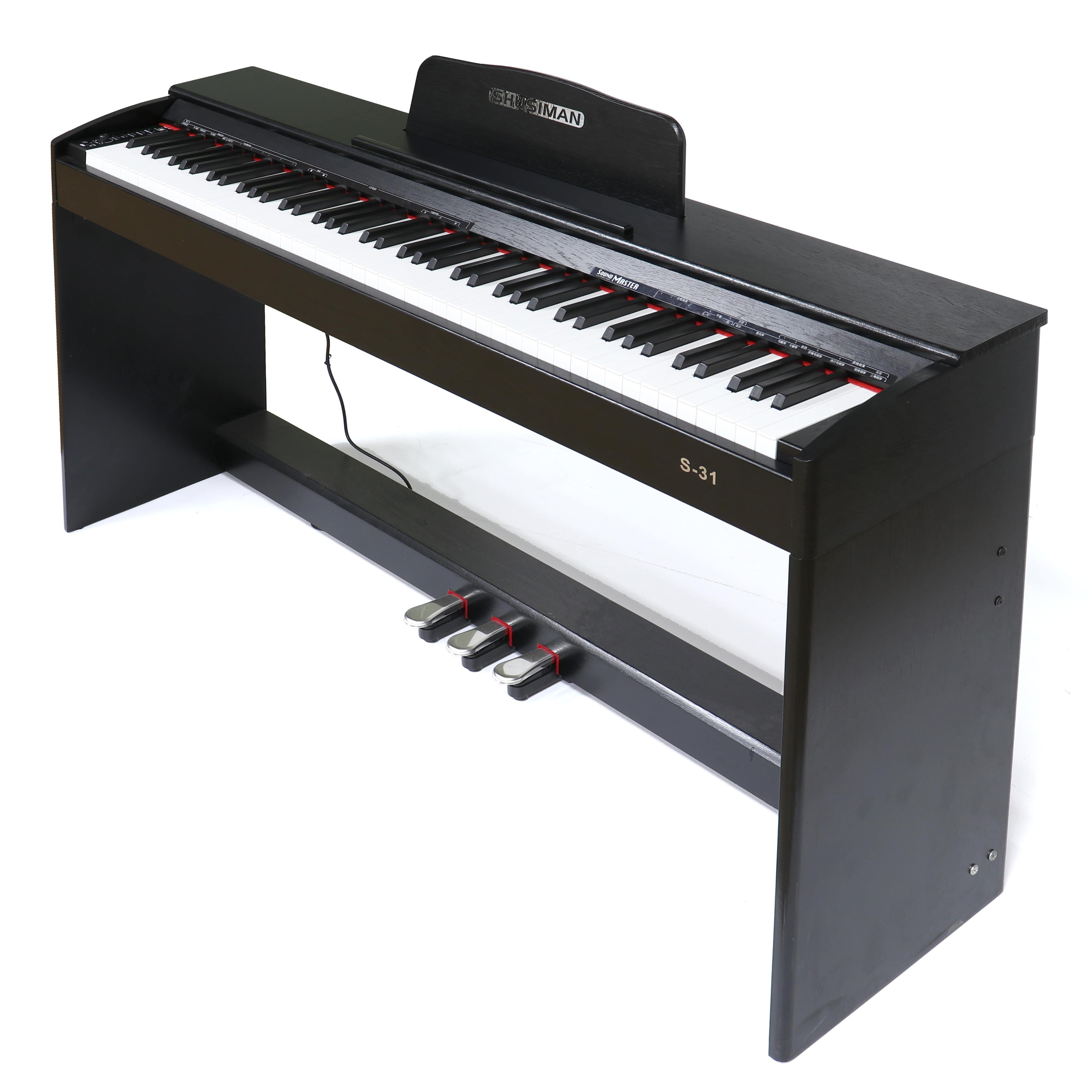 Piano Keyboard 88 Keys Black White OEM Song CHINA Power Style Pcs Plastic Color Weight Material Origin Percussion Type Size