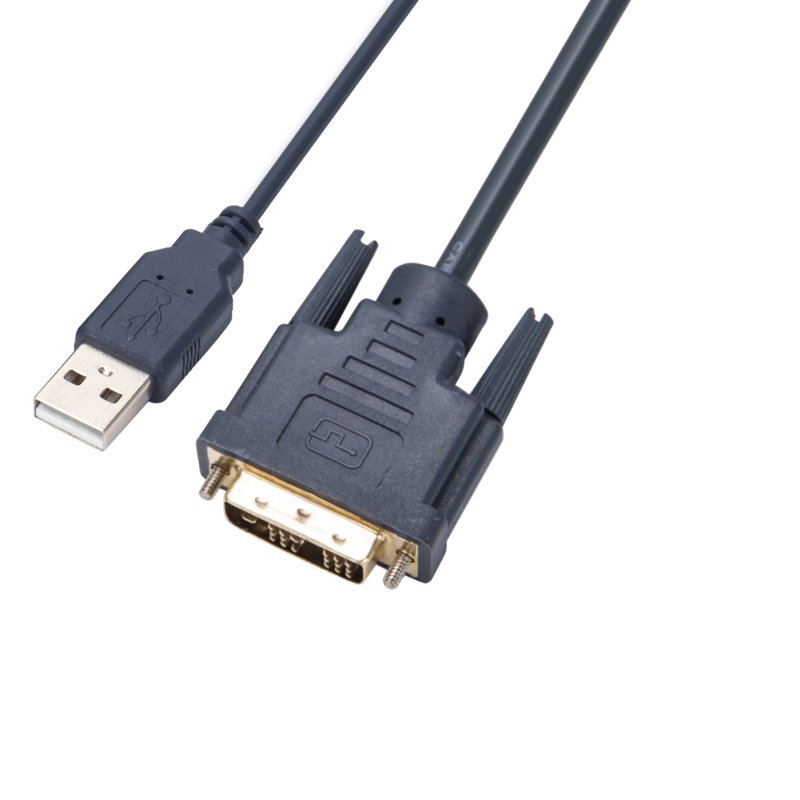 VCOM Built-in Cable USB DVI KVM Switch 4K 2 Computer Connecting to 1 Monitor Keyboard Mouse Switcher
