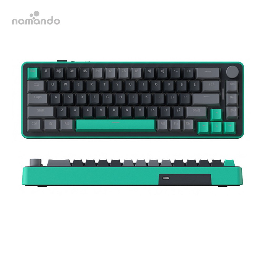 RGB Backlit Wired Mechanical Keyboard 66 Keys 65% Gasket Hot-swappable Gaming Keyboard with MDA PBT Keycaps For PC iMac Laptop