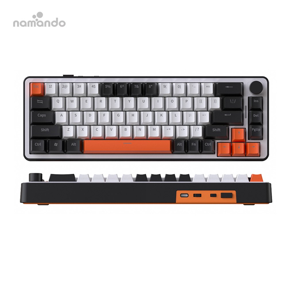 RGB Backlit Wired Mechanical Keyboard 66 Keys 65% Gasket Hot-swappable Gaming Keyboard with MDA PBT Keycaps For PC iMac Laptop