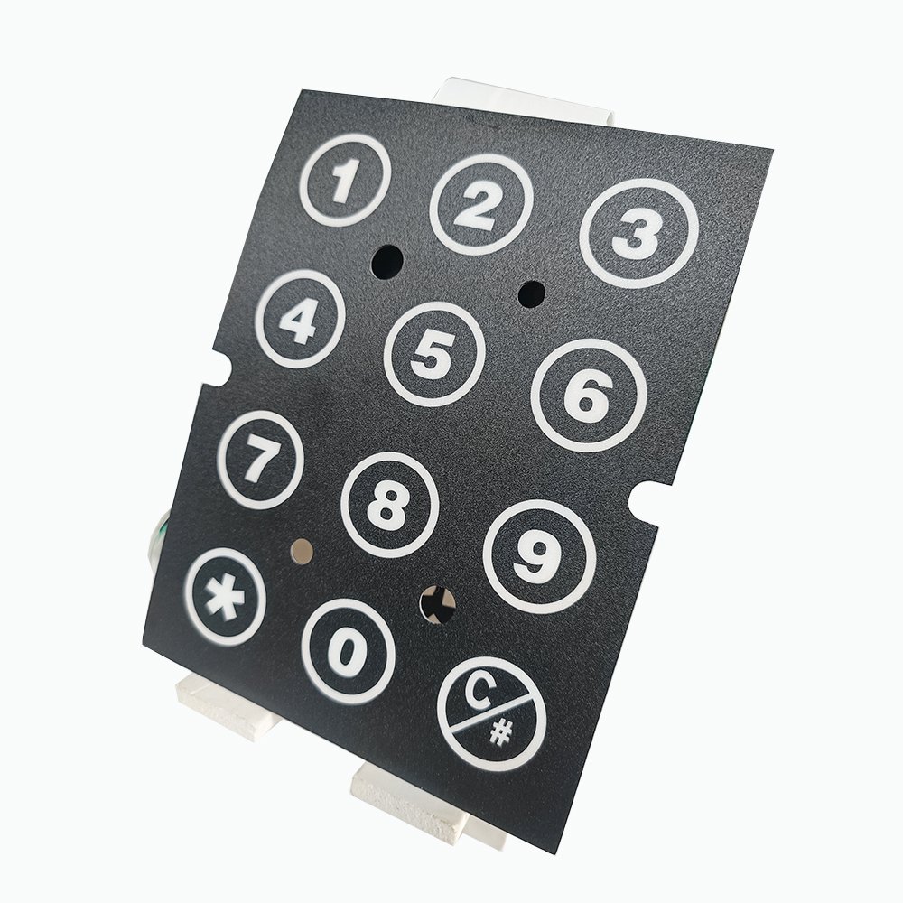 custom membrane switches with translucent LCD screens and customized keypad