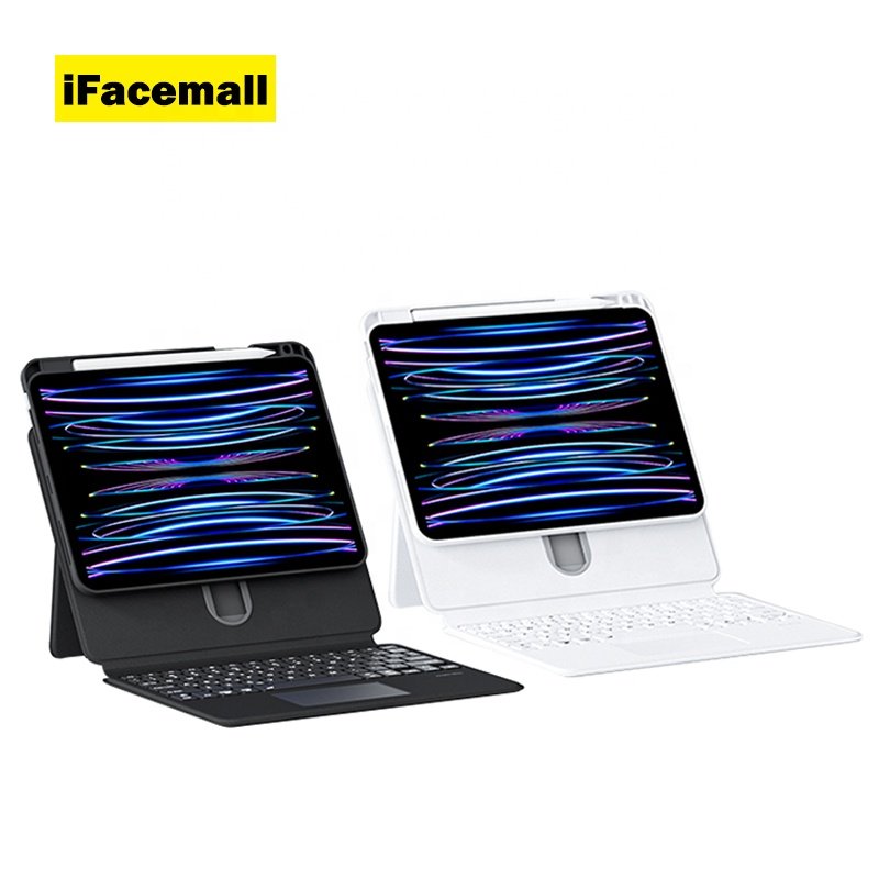 iFacemall Magic Smart Keyboard Folio Wireless Keyboard Case Tablet Keyboard Case For iPad Pro Air 10.9 11 12.9 inch 2024 2022