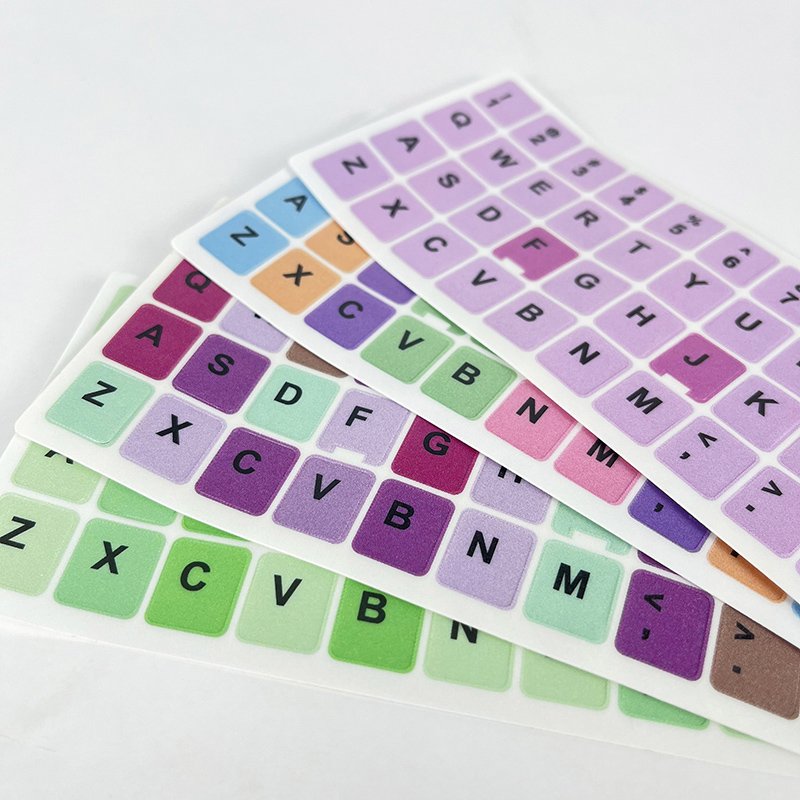Macaron Color Key Sticker Laptop Colorful English Keyboard Sticker Desktop Computer Keyboard Stickers