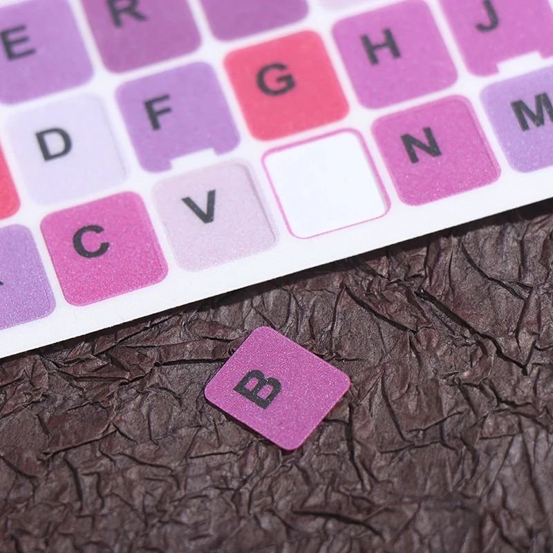 Macaron Color Key Sticker Laptop Colorful English Keyboard Sticker Desktop Computer Keyboard Stickers