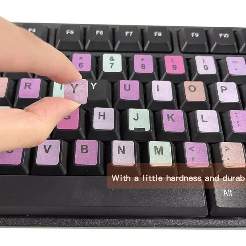 Macaron Color Key Sticker Laptop Colorful English Keyboard Sticker Desktop Computer Keyboard Stickers