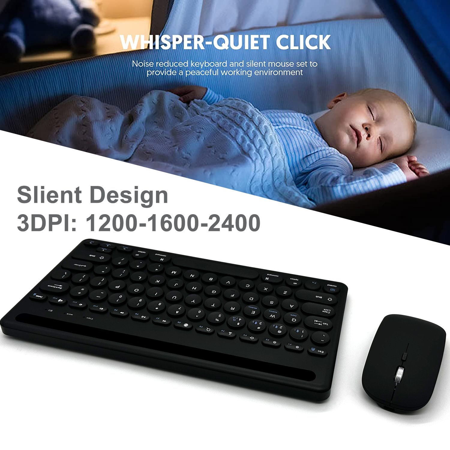 KOZH 2022 New Design Cradle 4 Devices Wireless Multi Bluetooths Keyboard and Mouse Combo for iPad Tablet Windows Android Mac OS