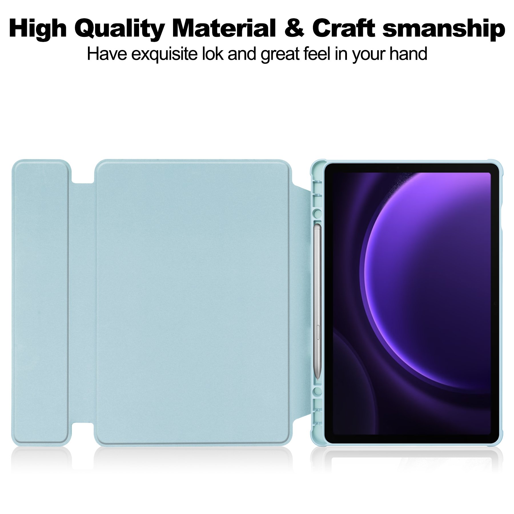New Ultra-thin Leather Cover Case Wireless Blue Tooth Keyboard With Pen Slot For Samsung Galaxy Tab S9 FE Keyboard Case