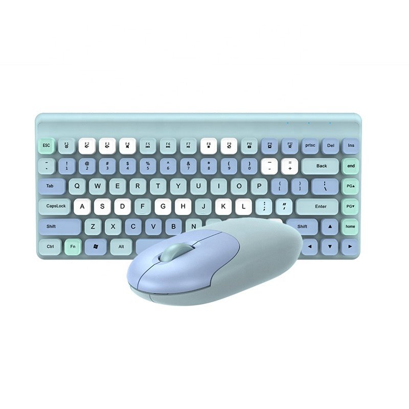 Mini Custom Retro Steam punk Colored Keyboard And Mouse Office Teclado Sem Fio Wireless Keyboard And Mouse Combo