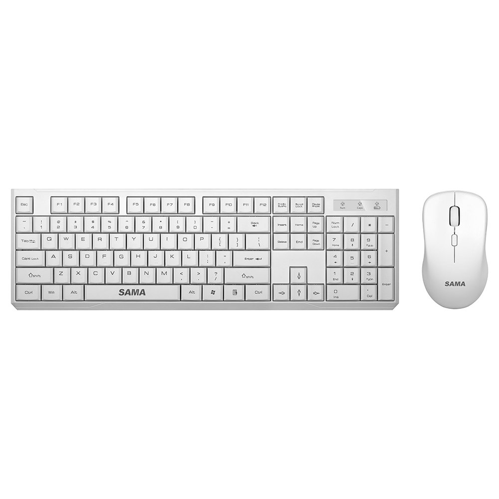 SAMA 104 Keys Keyboard and Mouse Wireless 2.4ghz Office Mouse and Keyboard Combos