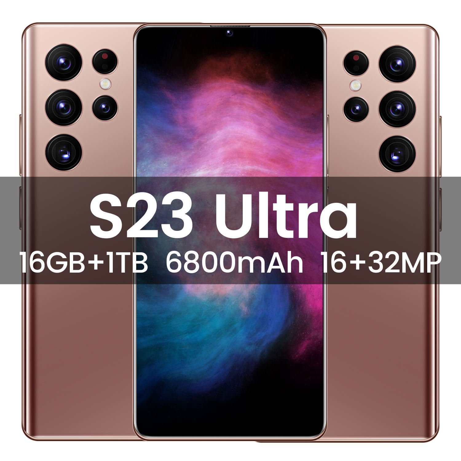 Phone2023 New Ultra-high Speed S23 Ultra 16gb+1tb 5g Phone 7.3-inch 48mp+100mp Snapdragon 8+2 Android 12 Game Phonemate60