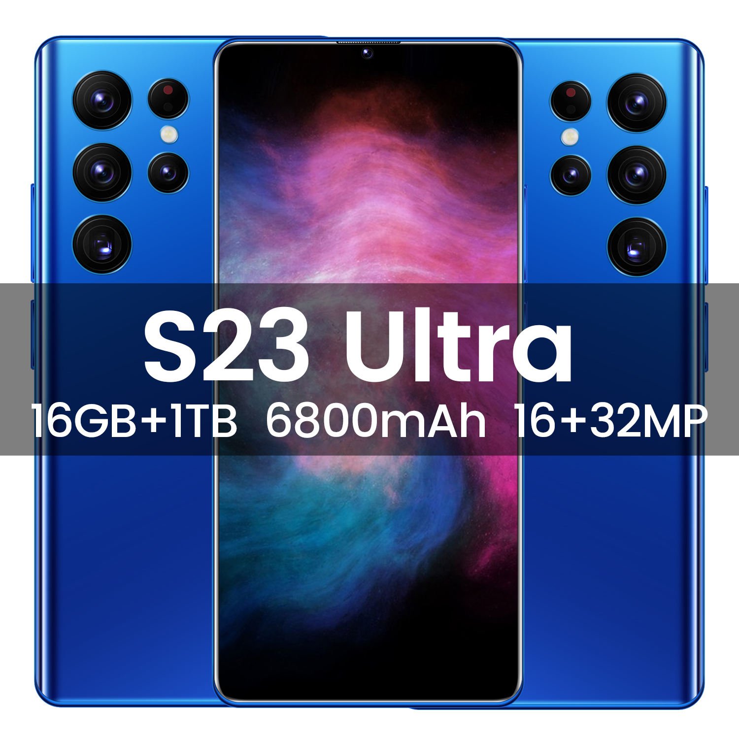 Phone2023 New Ultra-high Speed S23 Ultra 16gb+1tb 5g Phone 7.3-inch 48mp+100mp Snapdragon 8+2 Android 12 Game Phonemate60