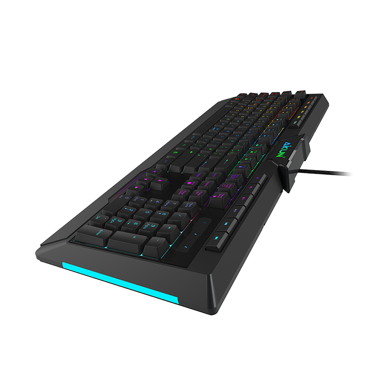 AIKUN Wired Multimedia Backlight RGB Gaming Keyboard with 6 G-Keys, Full Size Gaming RGB Keybooard with Mecha-Membrane Switches