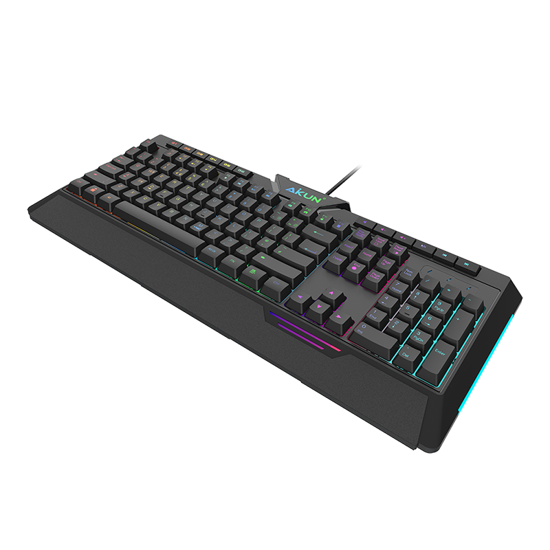 AIKUN Wired Multimedia Backlight RGB Gaming Keyboard with 6 G-Keys, Full Size Gaming RGB Keybooard with Mecha-Membrane Switches