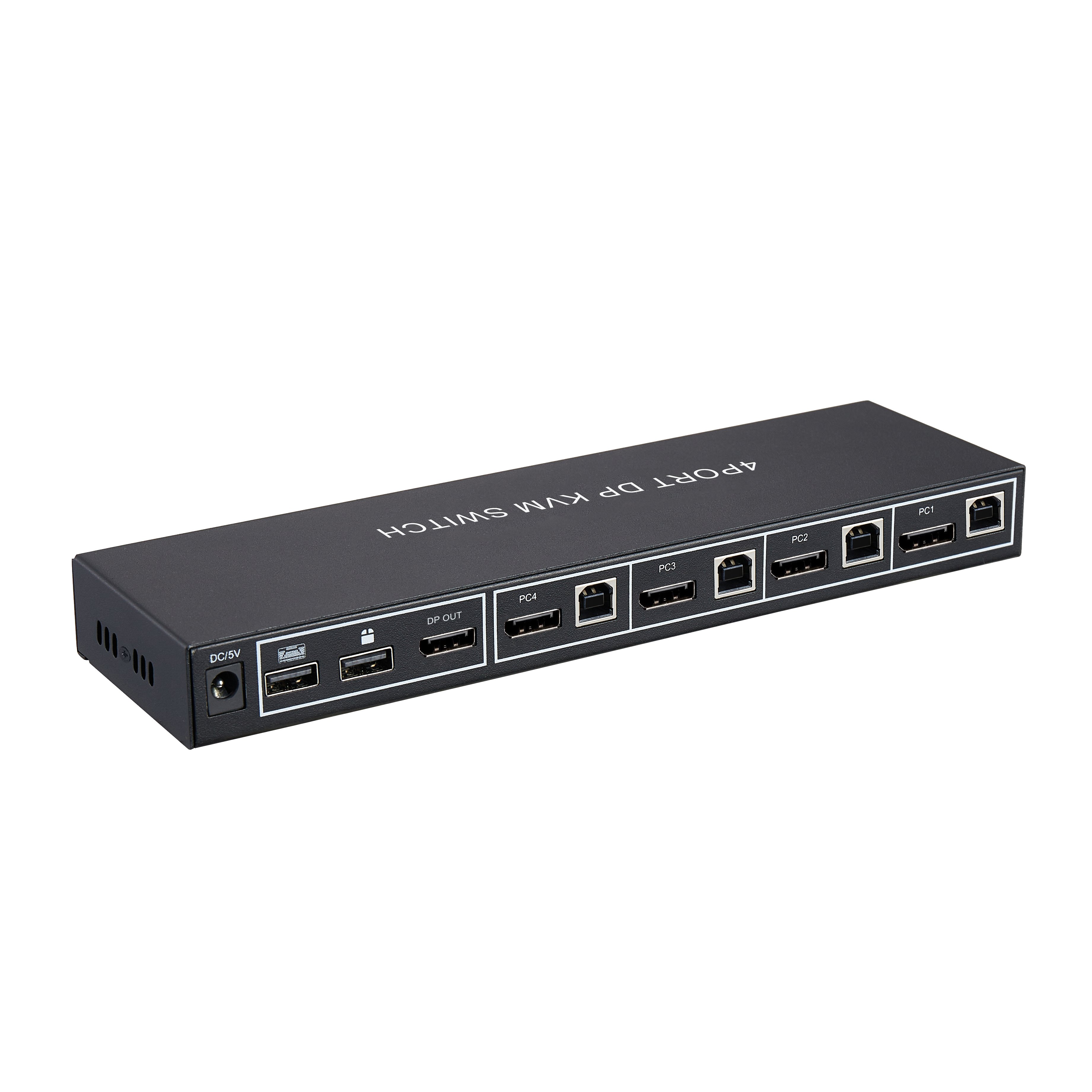 DP KVM Switch 4 Port-4 Computer,One Monitor Switch to Share Mouse,Keyboard,Printer,USB 2.0 Device and Ultra HD Monitor