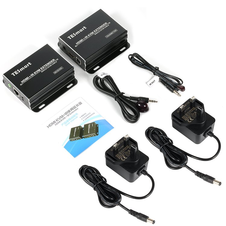 TESmart HDMI KVM Extender Support Blu-ray DVD Multiple Switch Methods 1080p 70M KVM Extender