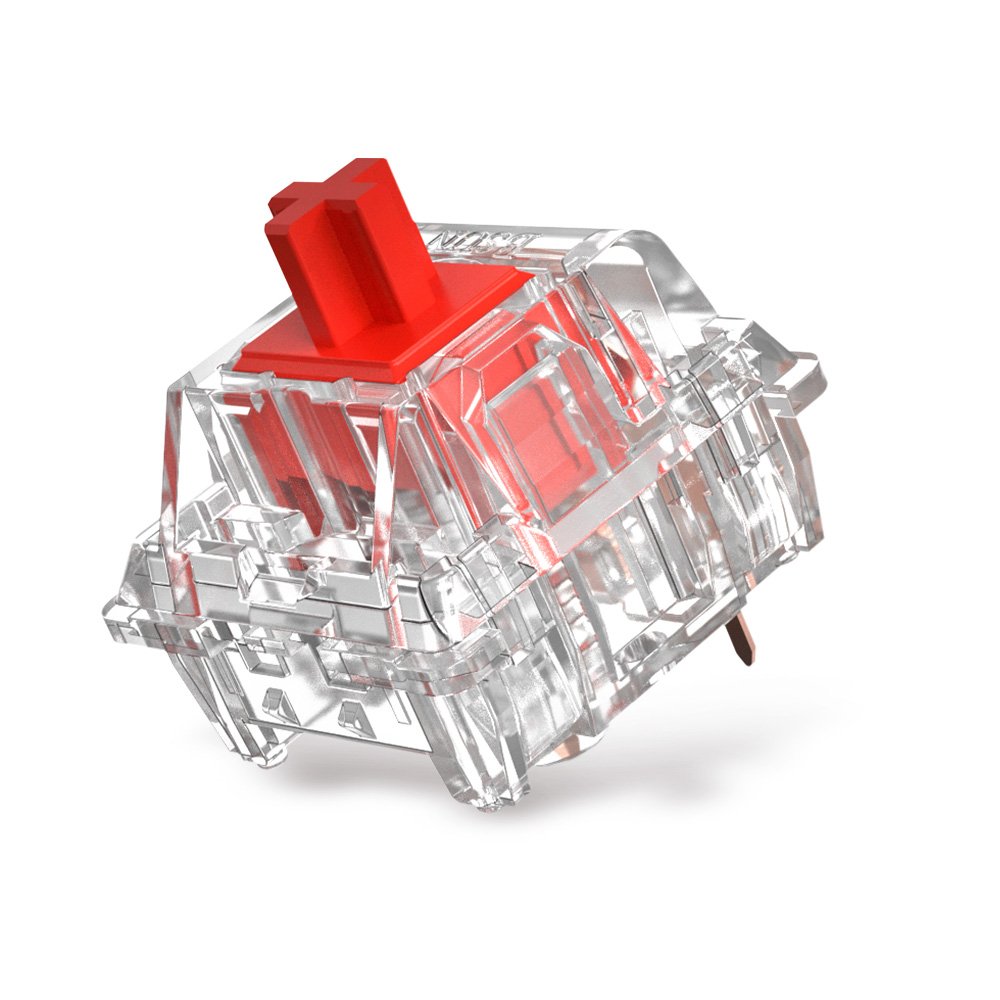 BSUN Ice Crystal red switch transparent entirety Linear 5pin POM Mechanical keyboard switch