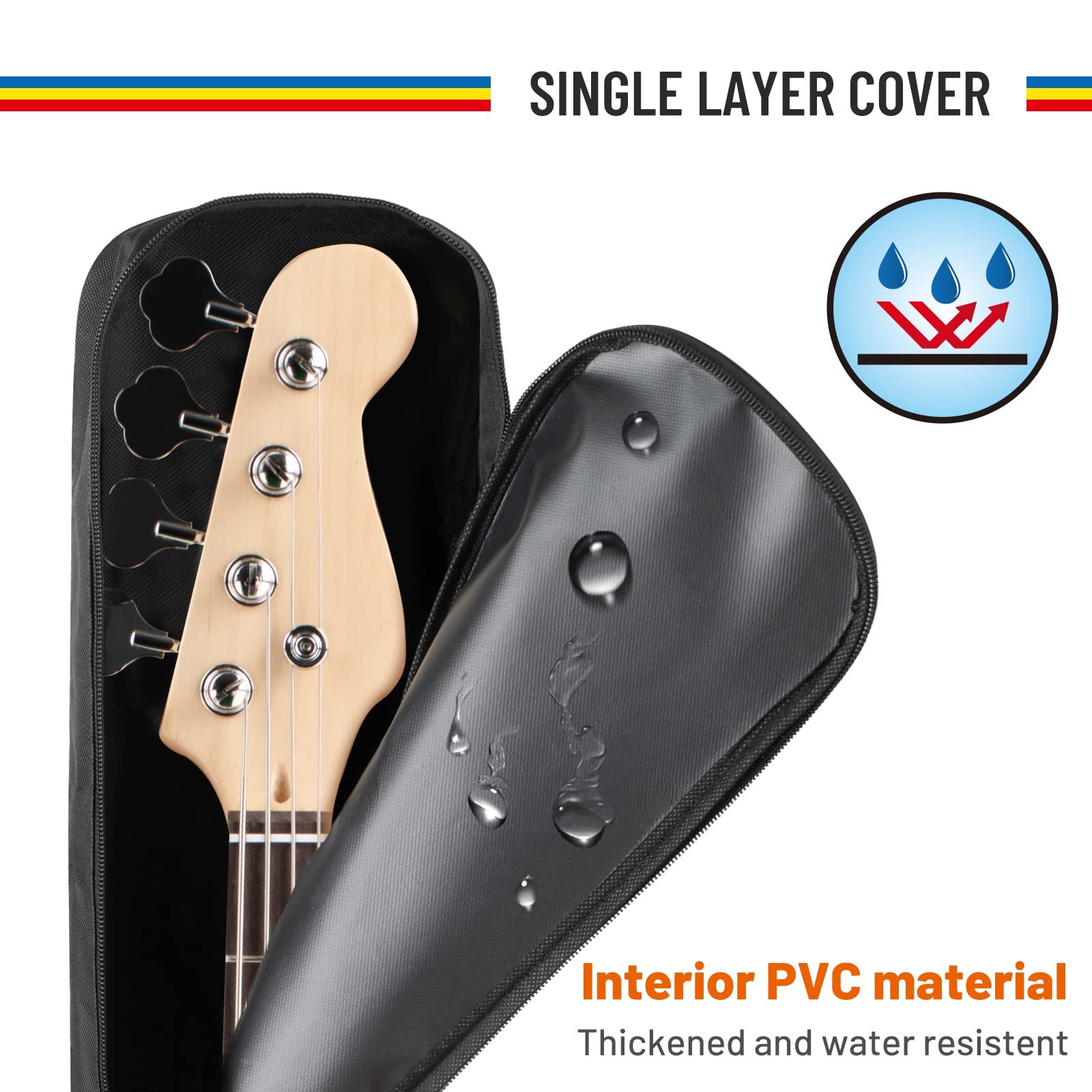 Soft Guitar and Bass Cooler Bag Dust and Moisture Protection without Padding Sun Guard Cover for Gig Use