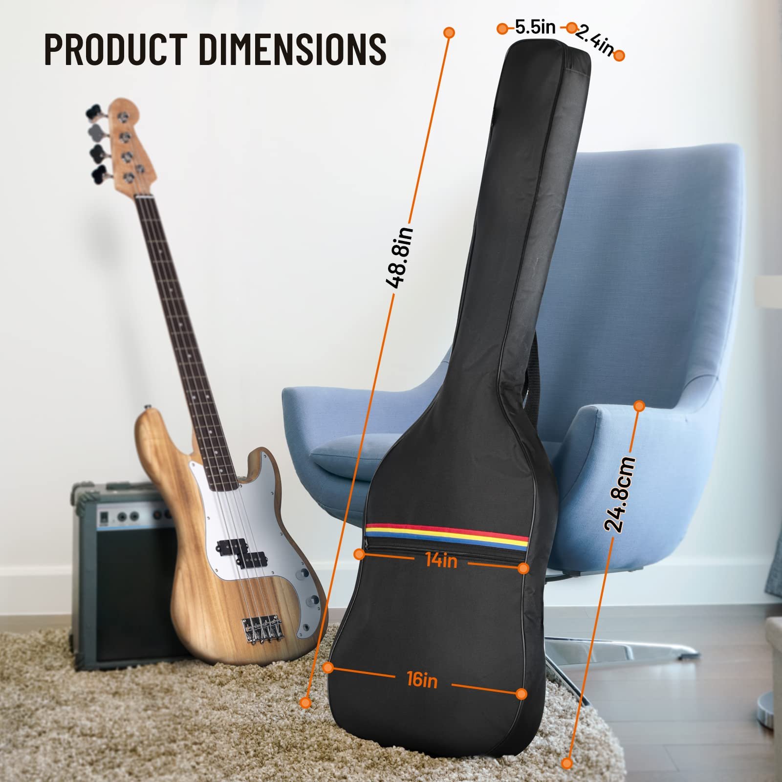 Soft Guitar and Bass Cooler Bag Dust and Moisture Protection without Padding Sun Guard Cover for Gig Use