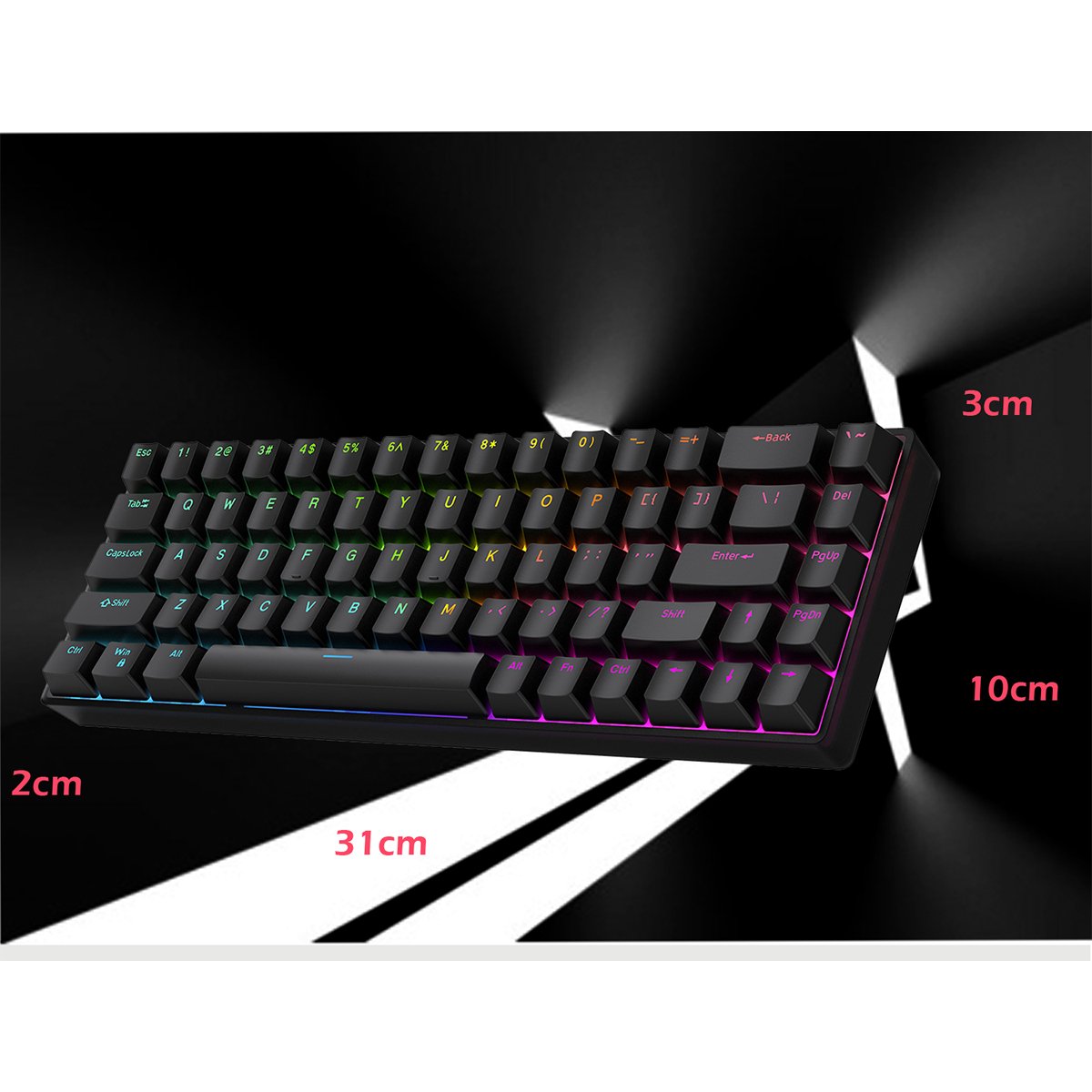 RAVEN68 Magnetic Switch Keyboard 8k Return Quick Trigger Wired Gaming Mechanical Keyboard Valorant Pc Gamer Accessories