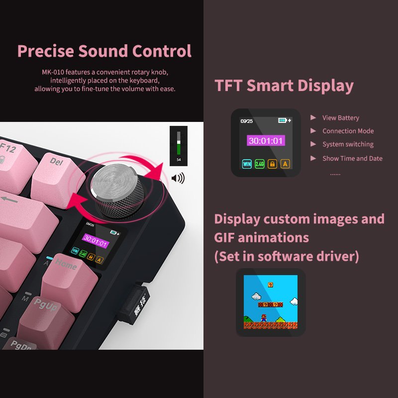 Three Mode Wireless Gaming Mechanical Keyboard Qwerty Fashion Hot Swap Rgb BT Brown Switches Rechargeable Gamer Keyboard