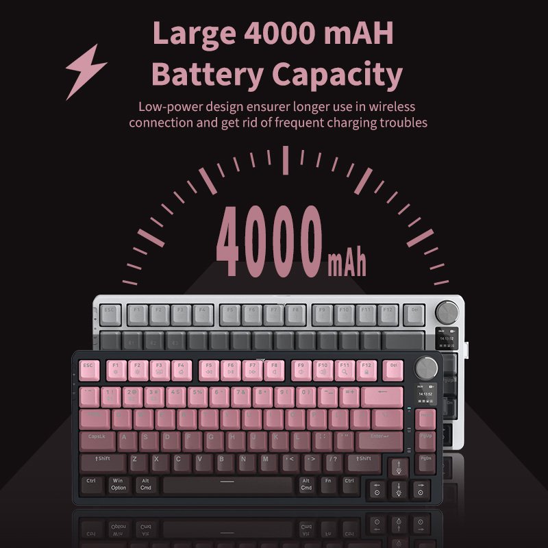 Three Mode Wireless Gaming Mechanical Keyboard Qwerty Fashion Hot Swap Rgb BT Brown Switches Rechargeable Gamer Keyboard