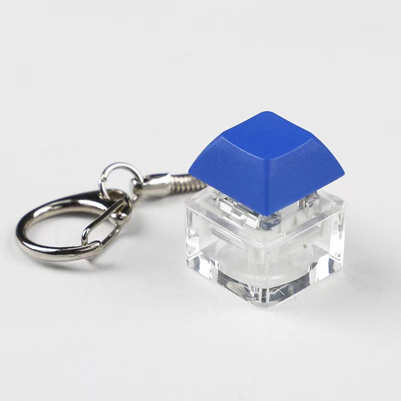 Wholesale Custom Design Logo Mechanical Keyboard Keychain Keycap Relieve Stress Switches Key Chain Decompression Keychain