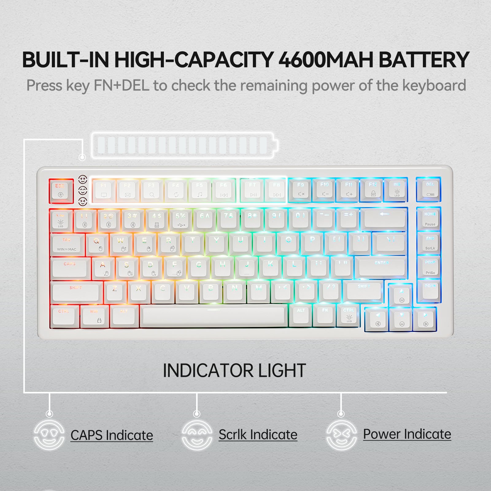Hexgears Y2 Hot Swap RGB Backlit Bluetooth Wireless Gamer Keyboard PBT Keycap Red Switch Gaming Mechanical Keyboard For Desktop