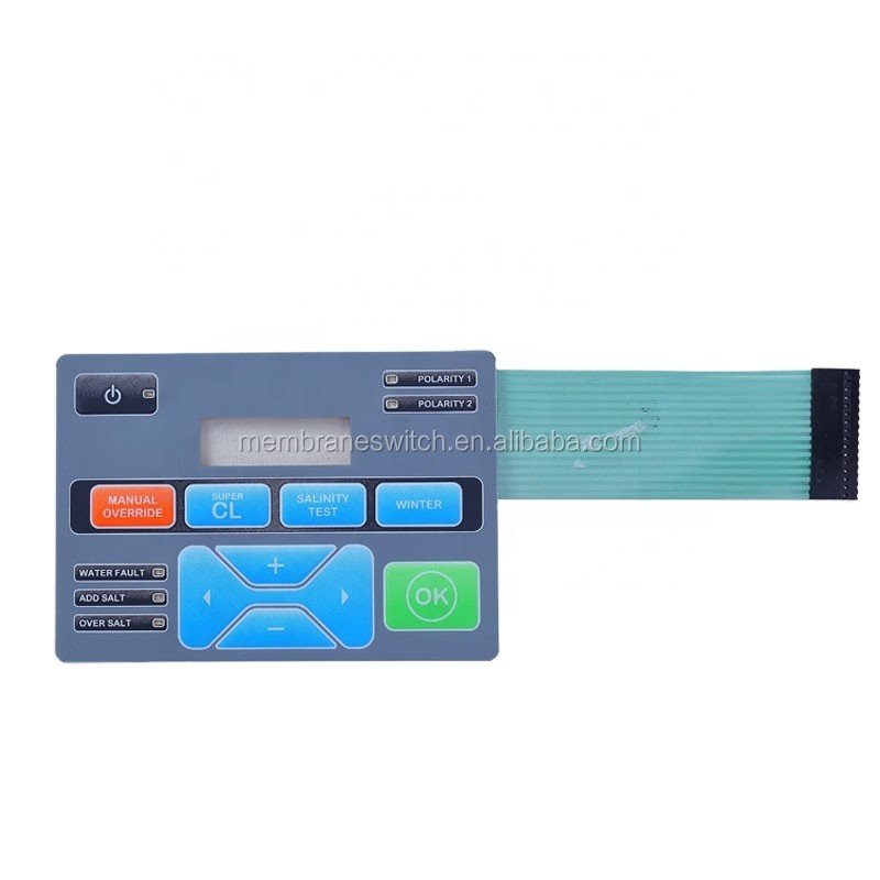 Single Embossed Button Tactile Membrane Switch With Connector