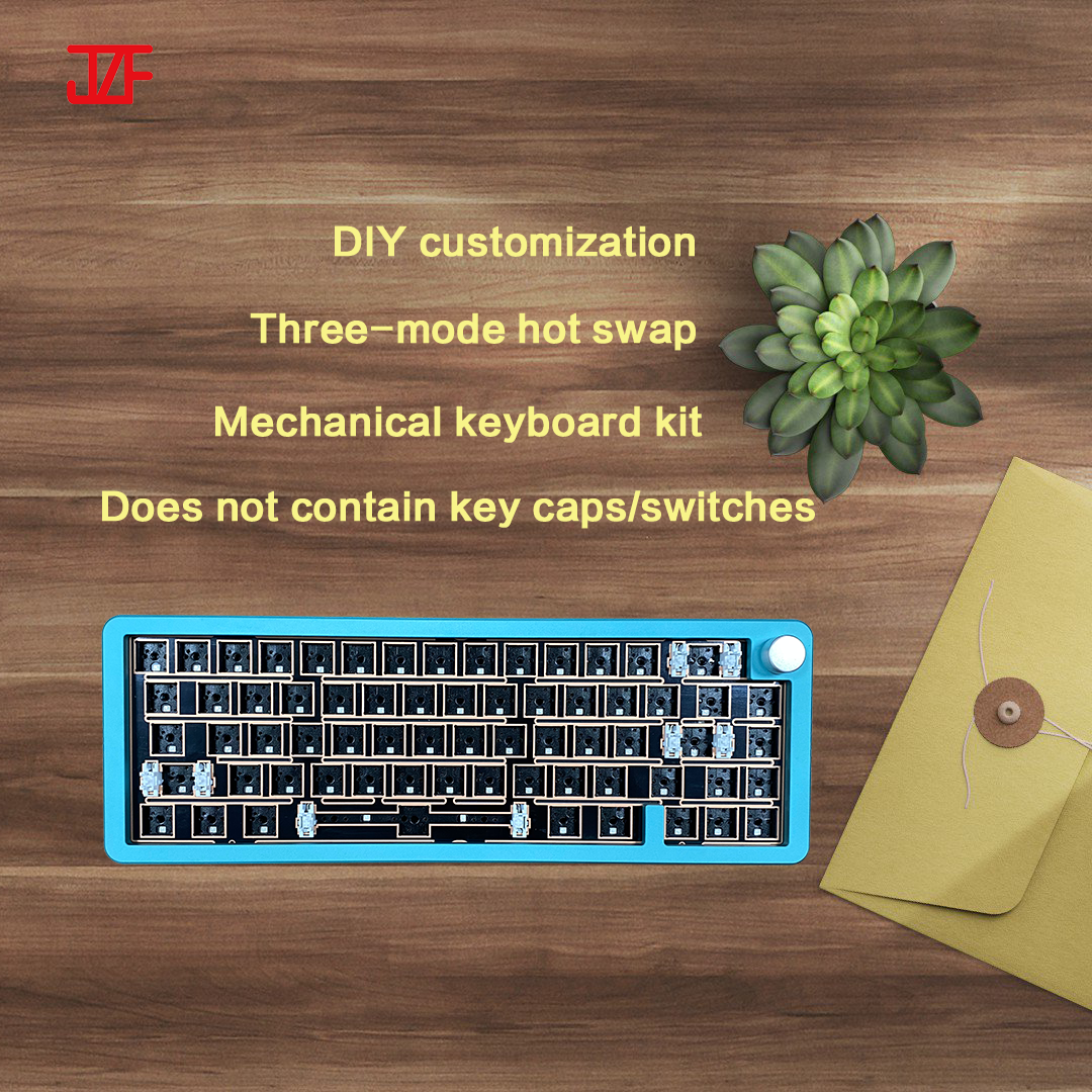Gaming Mechanical keyboard Wireless aluminum frame hot swaddable custom DIY kit Mechanical keyboard 60% with 61 keys